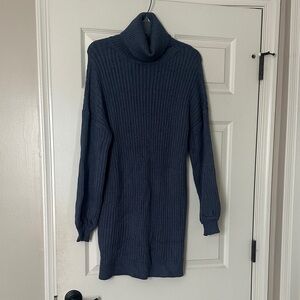Amazon Women's Deep Blue Turtleneck Sweater